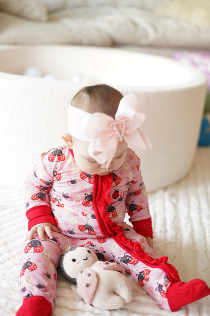 Lady Bug Romper (Red Frill)
